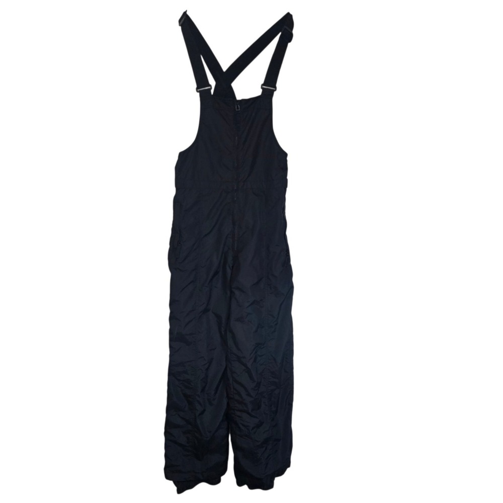 Vintage Columbia Womens M Black Insulated Ski Snow Bib Overalls Pants 90s